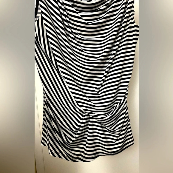 Michael Michael Kors Striped Cowl Neck Draped Sleeveless Top Size XS - Picture 3 of 6
